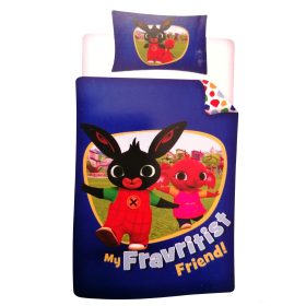  2 részes gyerek ágynemű szett 100x135 cm + 40x60 cm, Bing nyuszi