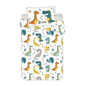   2 részes gyerek ágynemű szett 100x135 cm + 40x60 cm, Dínós