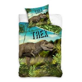   2 részes gyerek ágynemű szett 140x200 cm + 70x90 cm, Dínós