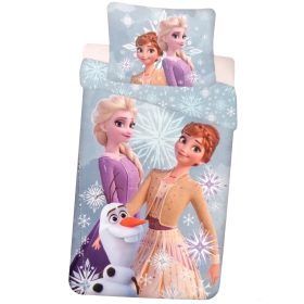   2 részes gyerek ágynemű szett 140x200 cm + 70x90 cm, Jégvarázs