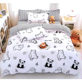   2 részes gyerek ágynemű szett 100x140 cm + 38x50 cm, mintás