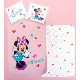   2 részes gyerek ágynemű szett 140x200 cm + 70x90 cm, Minnie egér
