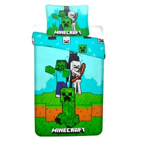   2 részes gyerek ágynemű szett 140x200 cm + 70x90 cm, Minecraft