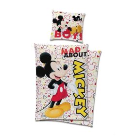   2 részes gyerek ágynemű szett 140x200 cm + 70x90 cm, Mickey egér