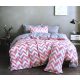 3 részes ágynemű szett, rózsaszín-szürke mintás