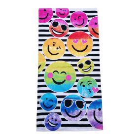 Strandtörölköző, smiley mintás