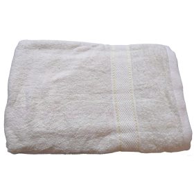 Nagy méretű törölköző, krémszínű